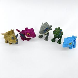 Biting Finger Dinosaurs Toy Action Figures for Play Snap Jaw Novelty -- 5 Dinos